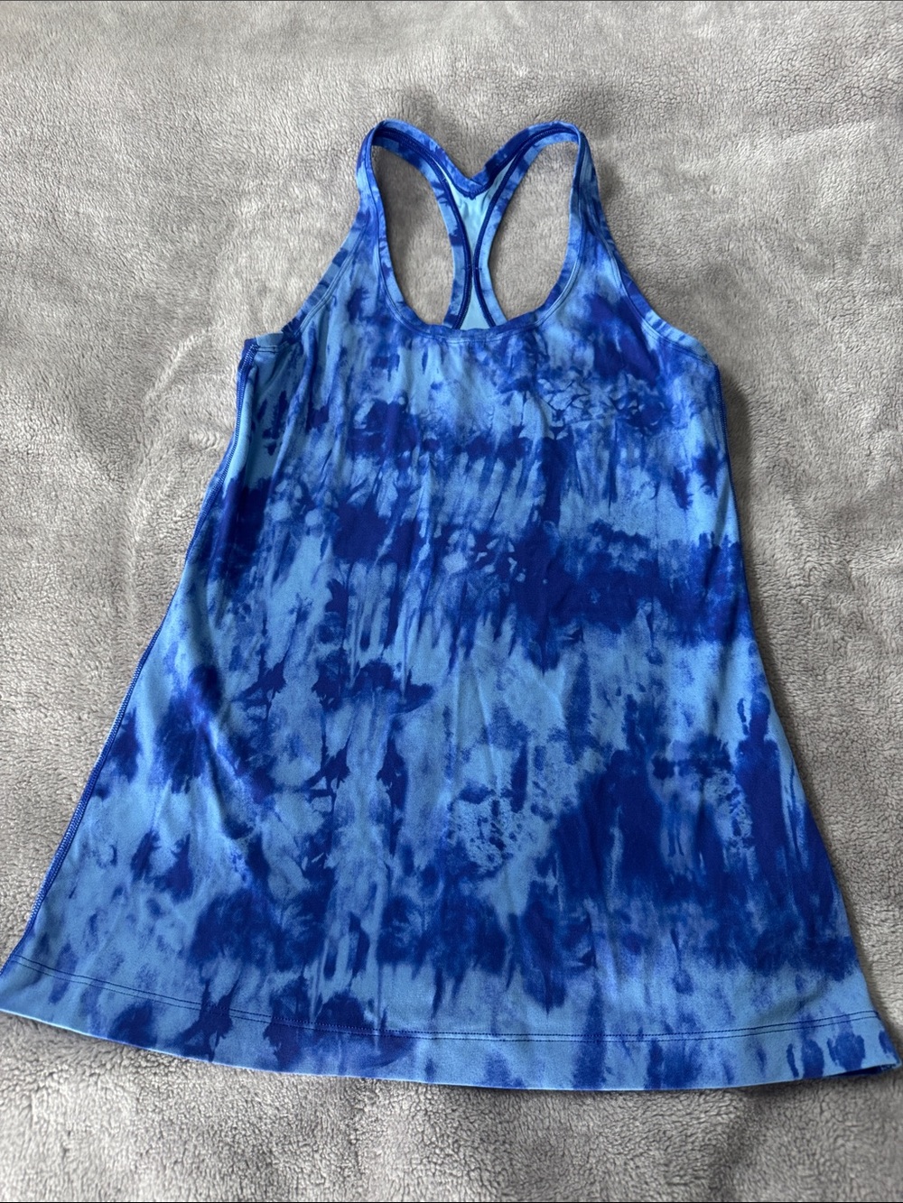 Lululemon Blue Tie-Dye Racerback Tank Top - Women